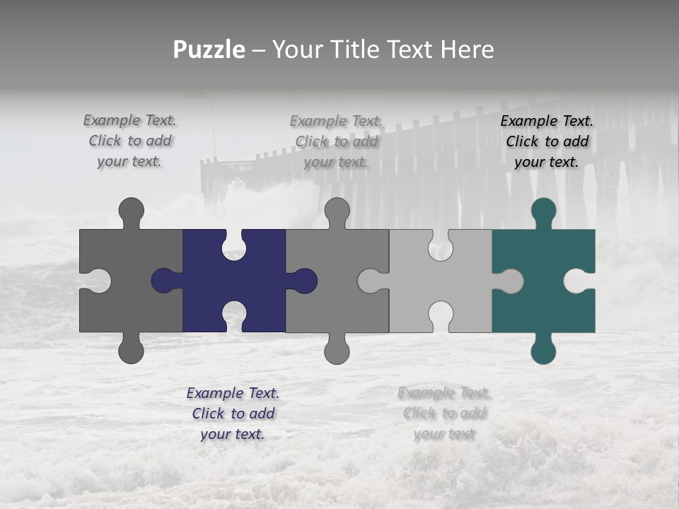 Photo Taken Amid Sea Spray And Crashing Waves As Hurricane Ike's Outer Bands Impact The Florida Coast, September 2008. Almost Ruined My Camera Taking This Series. PowerPoint Template