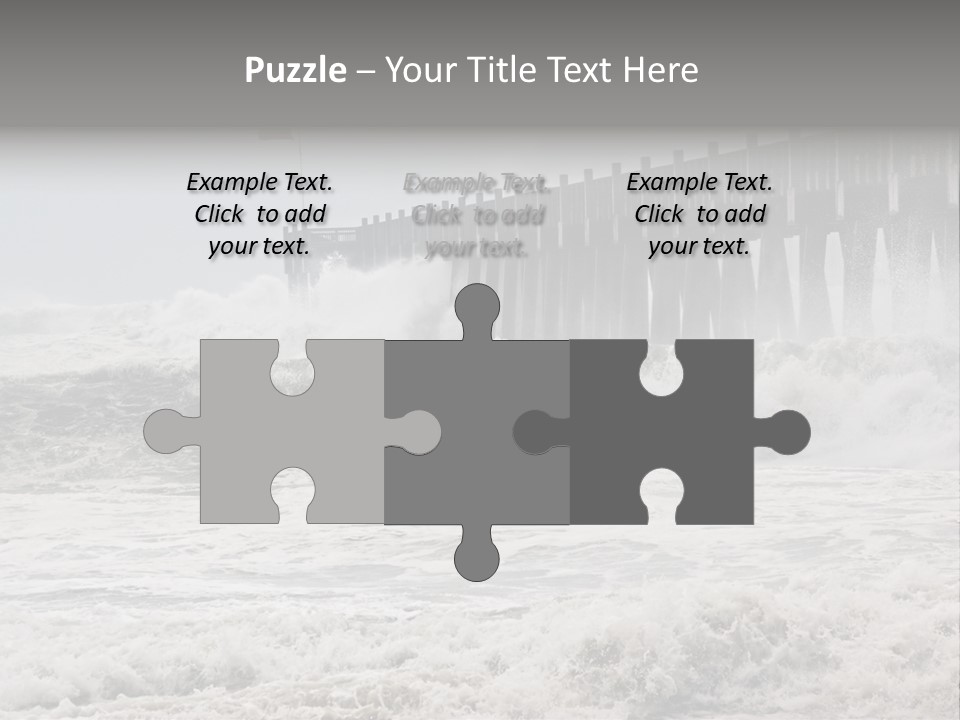 Photo Taken Amid Sea Spray And Crashing Waves As Hurricane Ike's Outer Bands Impact The Florida Coast, September 2008. Almost Ruined My Camera Taking This Series. PowerPoint Template