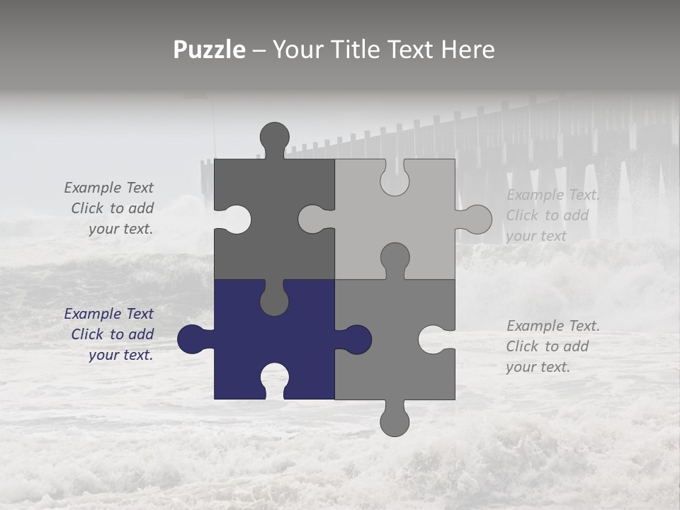 Photo Taken Amid Sea Spray And Crashing Waves As Hurricane Ike's Outer Bands Impact The Florida Coast, September 2008. Almost Ruined My Camera Taking This Series. PowerPoint Template