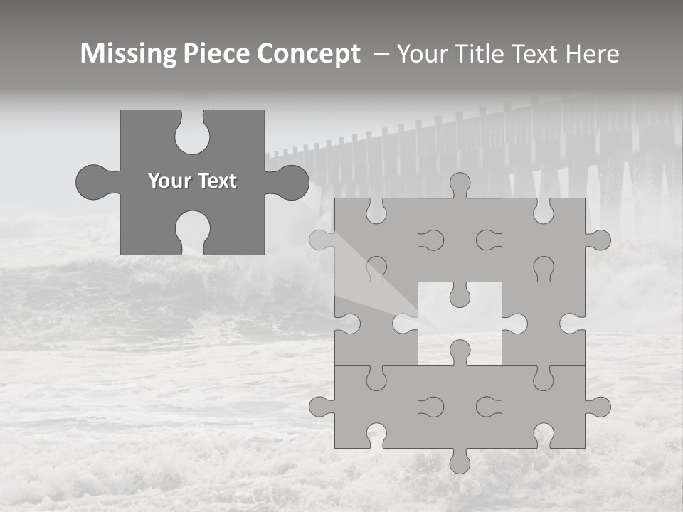 Photo Taken Amid Sea Spray And Crashing Waves As Hurricane Ike's Outer Bands Impact The Florida Coast, September 2008. Almost Ruined My Camera Taking This Series. PowerPoint Template