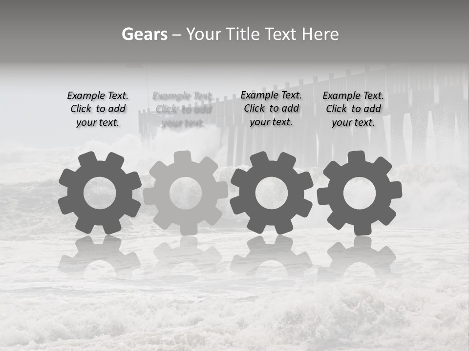 Photo Taken Amid Sea Spray And Crashing Waves As Hurricane Ike's Outer Bands Impact The Florida Coast, September 2008. Almost Ruined My Camera Taking This Series. PowerPoint Template