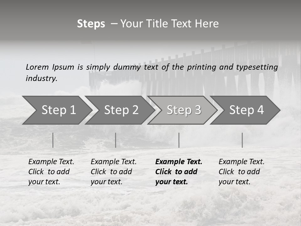 Photo Taken Amid Sea Spray And Crashing Waves As Hurricane Ike's Outer Bands Impact The Florida Coast, September 2008. Almost Ruined My Camera Taking This Series. PowerPoint Template