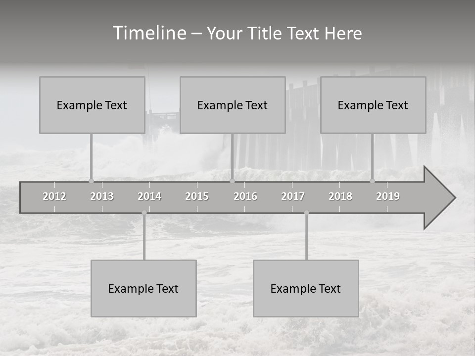 Photo Taken Amid Sea Spray And Crashing Waves As Hurricane Ike's Outer Bands Impact The Florida Coast, September 2008. Almost Ruined My Camera Taking This Series. PowerPoint Template