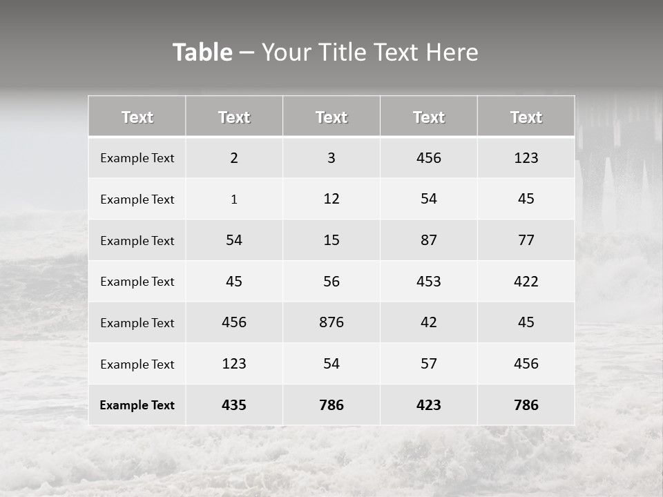 Photo Taken Amid Sea Spray And Crashing Waves As Hurricane Ike's Outer Bands Impact The Florida Coast, September 2008. Almost Ruined My Camera Taking This Series. PowerPoint Template