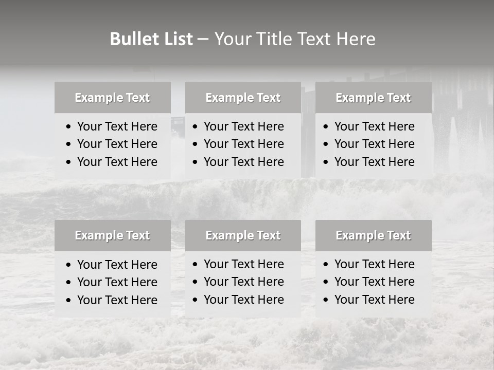 Photo Taken Amid Sea Spray And Crashing Waves As Hurricane Ike's Outer Bands Impact The Florida Coast, September 2008. Almost Ruined My Camera Taking This Series. PowerPoint Template