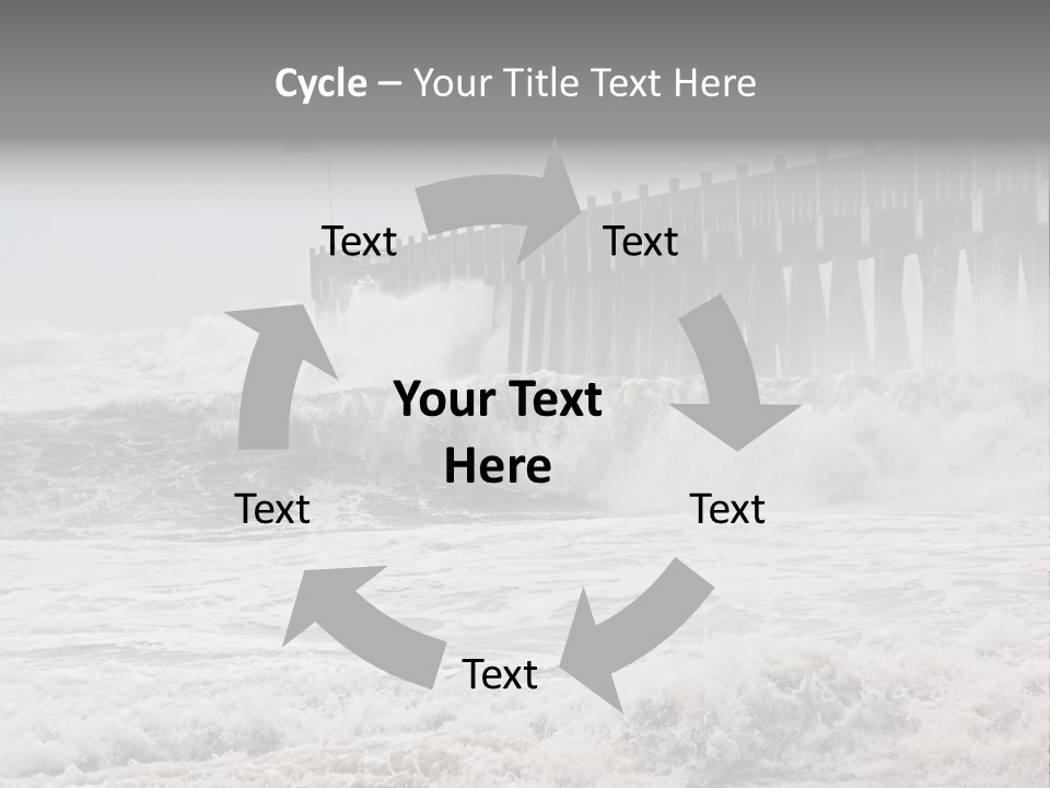 Photo Taken Amid Sea Spray And Crashing Waves As Hurricane Ike's Outer Bands Impact The Florida Coast, September 2008. Almost Ruined My Camera Taking This Series. PowerPoint Template