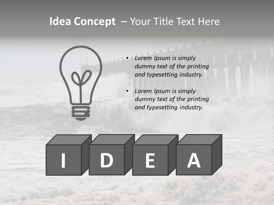 Photo Taken Amid Sea Spray And Crashing Waves As Hurricane Ike's Outer Bands Impact The Florida Coast, September 2008. Almost Ruined My Camera Taking This Series. PowerPoint Template