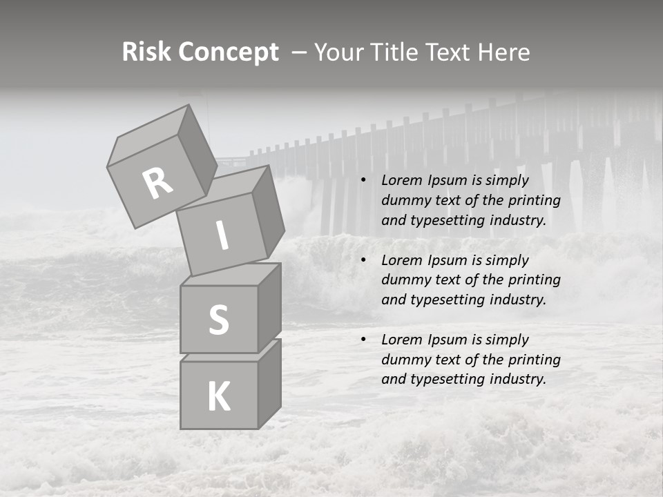 Photo Taken Amid Sea Spray And Crashing Waves As Hurricane Ike's Outer Bands Impact The Florida Coast, September 2008. Almost Ruined My Camera Taking This Series. PowerPoint Template