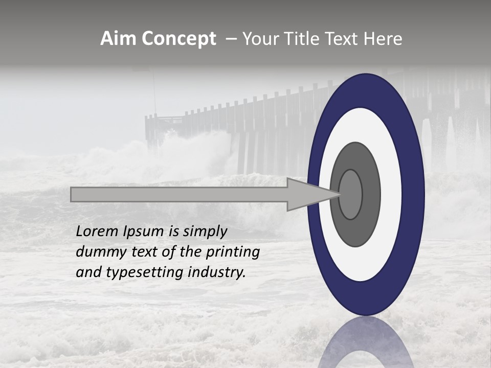 Photo Taken Amid Sea Spray And Crashing Waves As Hurricane Ike's Outer Bands Impact The Florida Coast, September 2008. Almost Ruined My Camera Taking This Series. PowerPoint Template