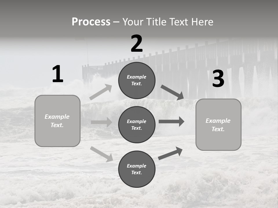 Photo Taken Amid Sea Spray And Crashing Waves As Hurricane Ike's Outer Bands Impact The Florida Coast, September 2008. Almost Ruined My Camera Taking This Series. PowerPoint Template