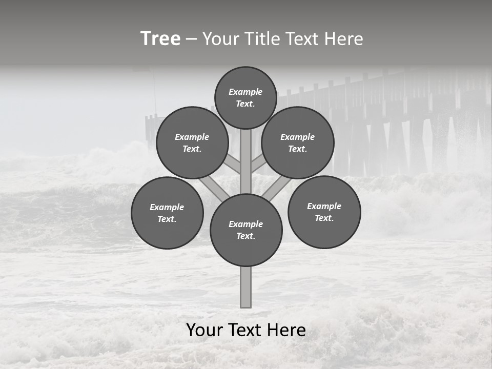 Photo Taken Amid Sea Spray And Crashing Waves As Hurricane Ike's Outer Bands Impact The Florida Coast, September 2008. Almost Ruined My Camera Taking This Series. PowerPoint Template