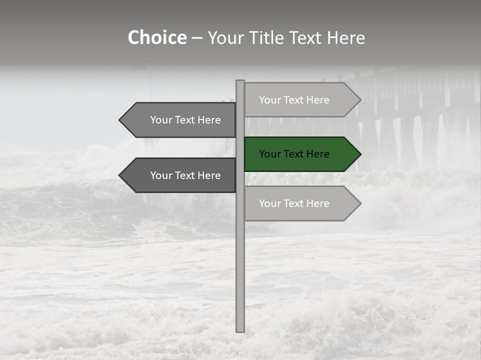 Photo Taken Amid Sea Spray And Crashing Waves As Hurricane Ike's Outer Bands Impact The Florida Coast, September 2008. Almost Ruined My Camera Taking This Series. PowerPoint Template