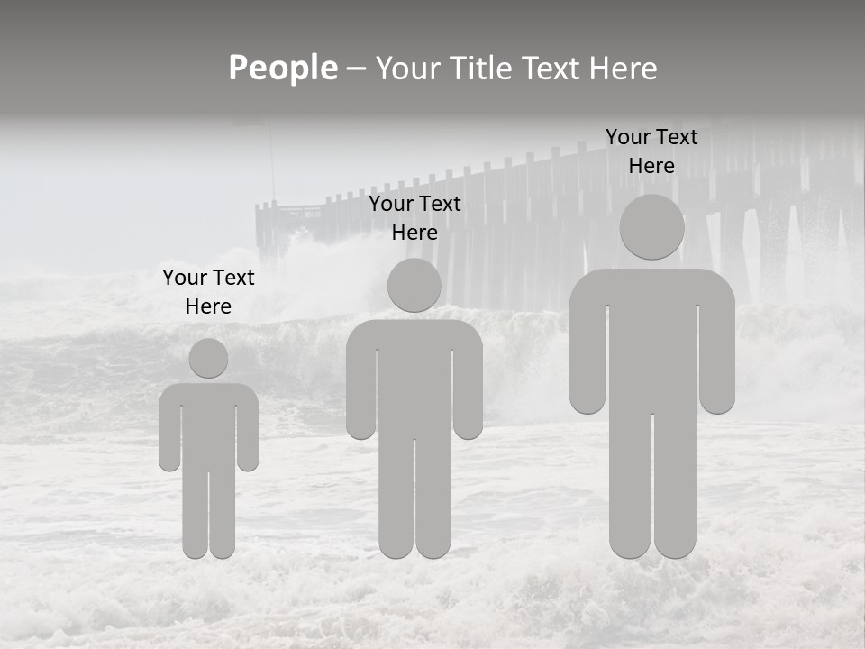 Photo Taken Amid Sea Spray And Crashing Waves As Hurricane Ike's Outer Bands Impact The Florida Coast, September 2008. Almost Ruined My Camera Taking This Series. PowerPoint Template