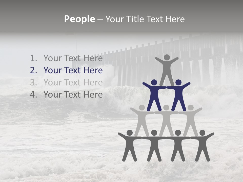 Photo Taken Amid Sea Spray And Crashing Waves As Hurricane Ike's Outer Bands Impact The Florida Coast, September 2008. Almost Ruined My Camera Taking This Series. PowerPoint Template