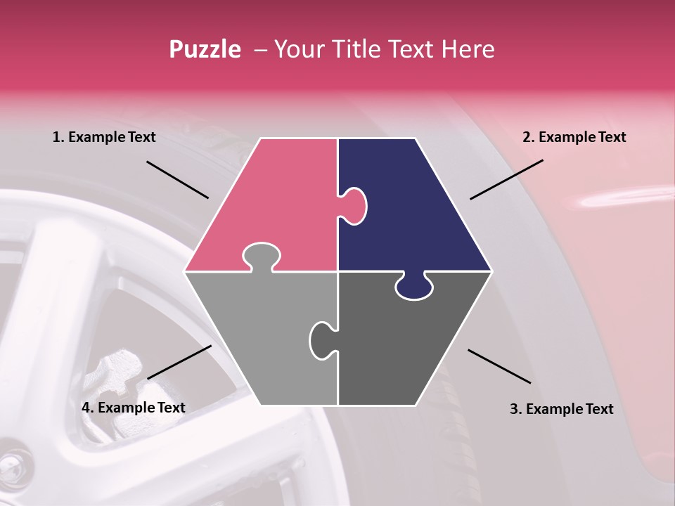 Red Car Wheel PowerPoint Template