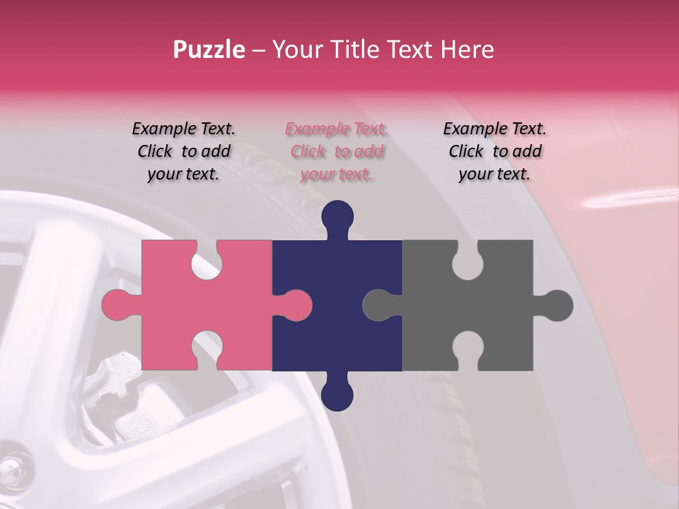 Red Car Wheel PowerPoint Template