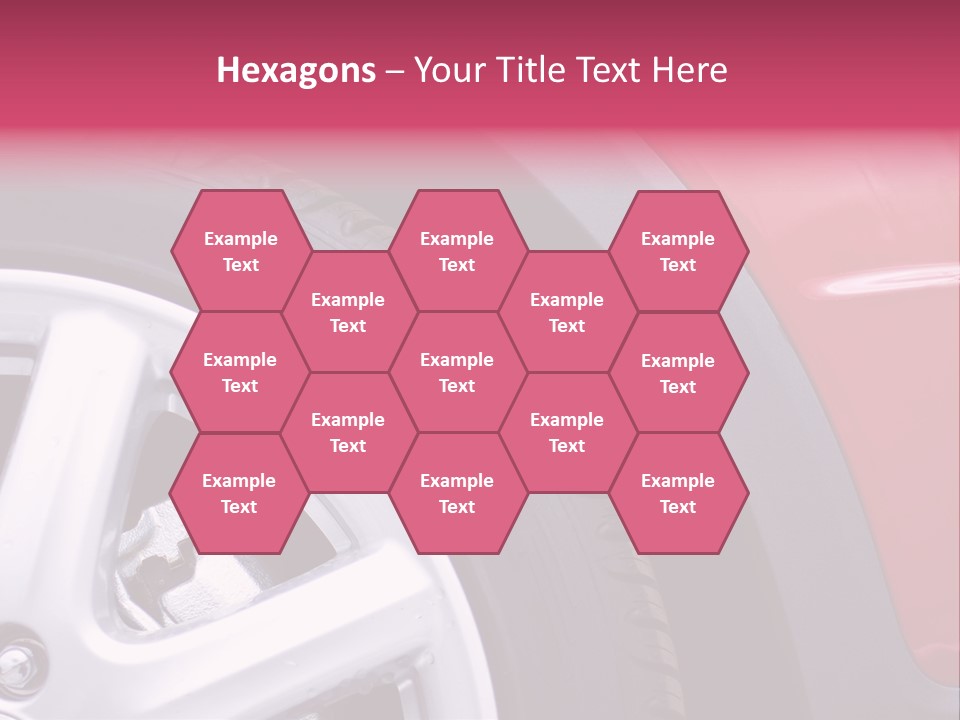 Red Car Wheel PowerPoint Template