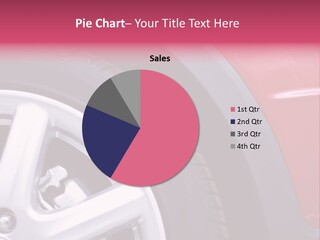 Red Car Wheel PowerPoint Template