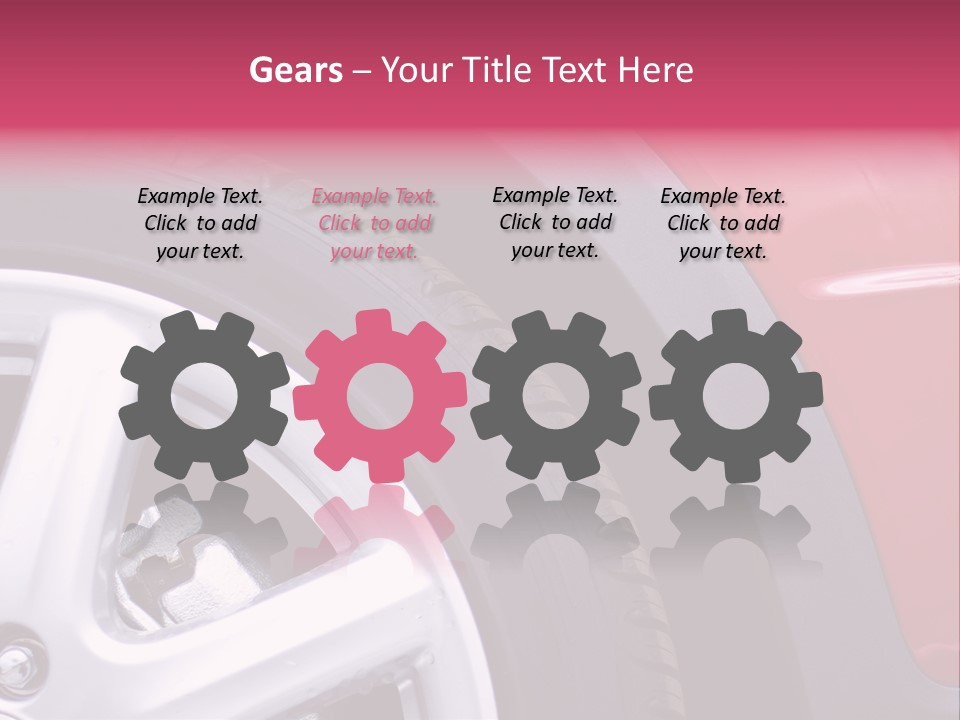 Red Car Wheel PowerPoint Template