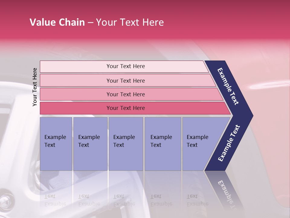 Red Car Wheel PowerPoint Template