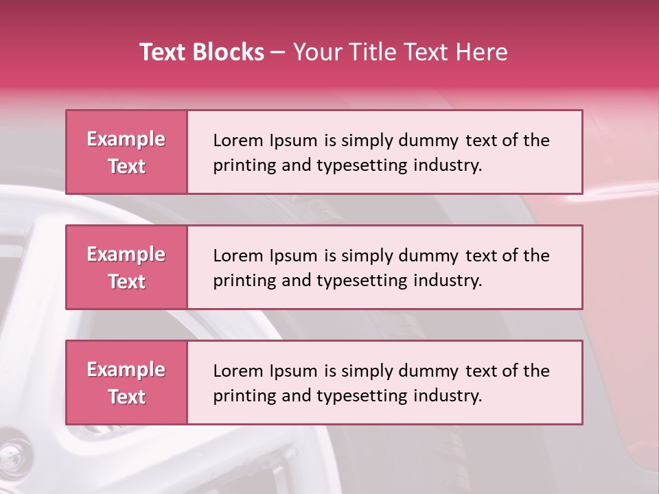 Red Car Wheel PowerPoint Template