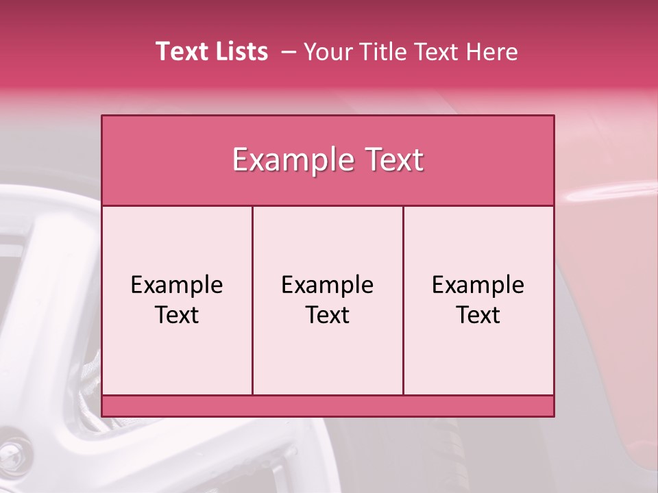 Red Car Wheel PowerPoint Template