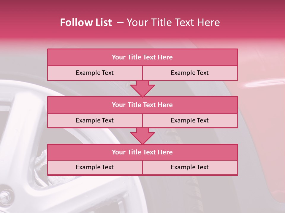 Red Car Wheel PowerPoint Template