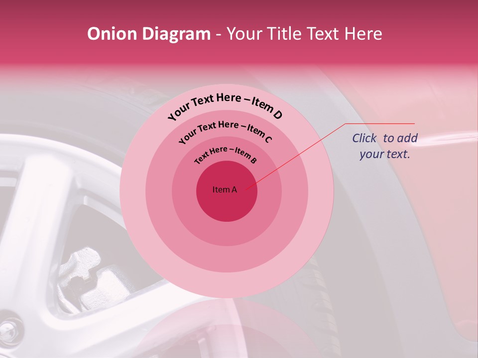 Red Car Wheel PowerPoint Template