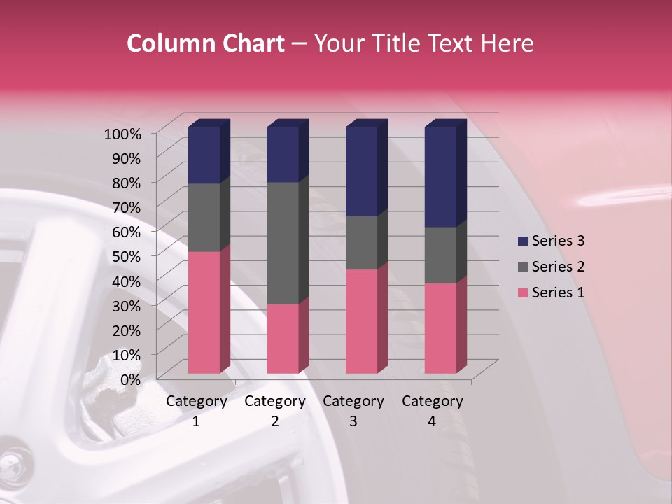 Red Car Wheel PowerPoint Template