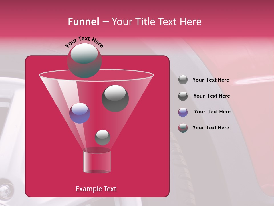 Red Car Wheel PowerPoint Template