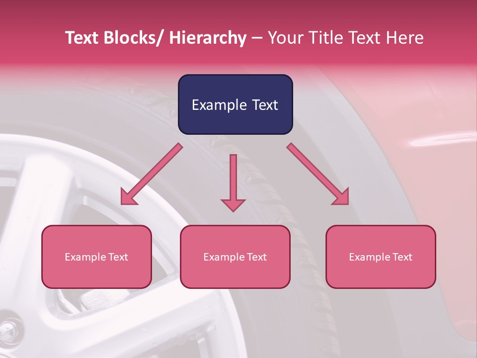 Red Car Wheel PowerPoint Template