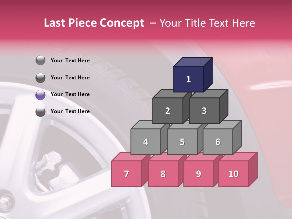 Red Car Wheel PowerPoint Template