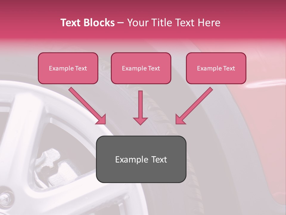 Red Car Wheel PowerPoint Template