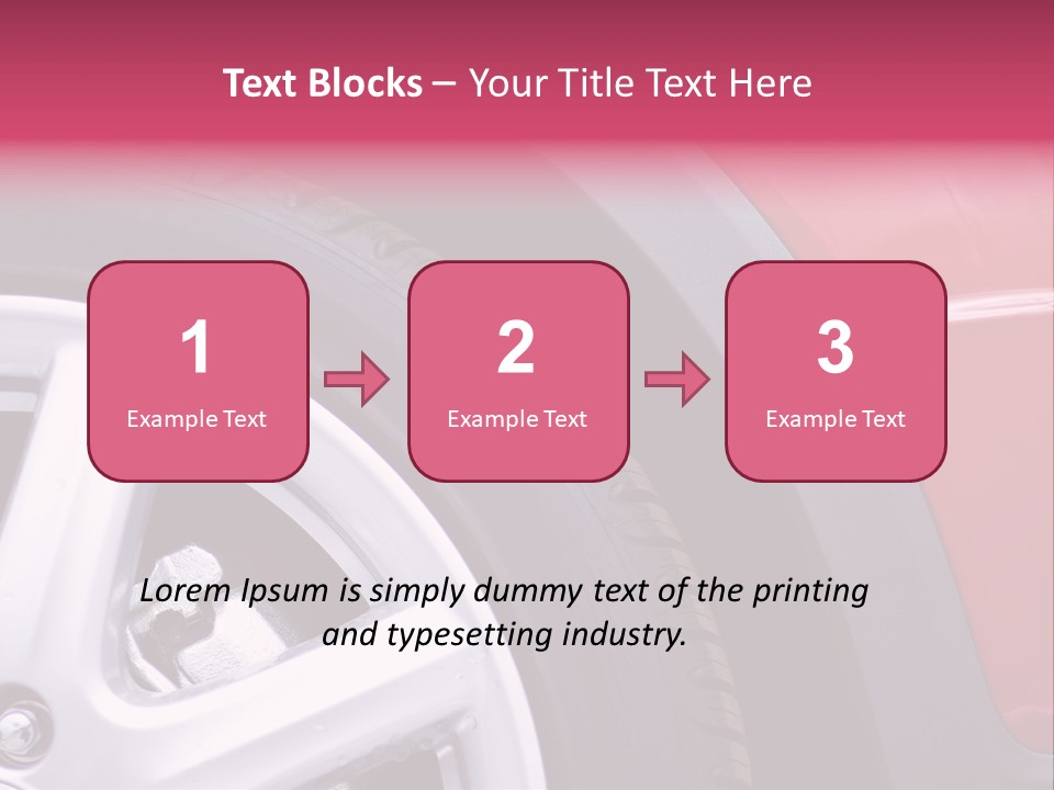 Red Car Wheel PowerPoint Template