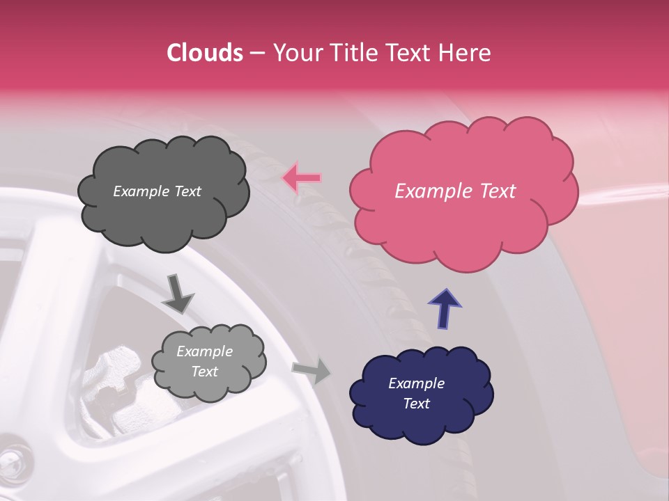 Red Car Wheel PowerPoint Template