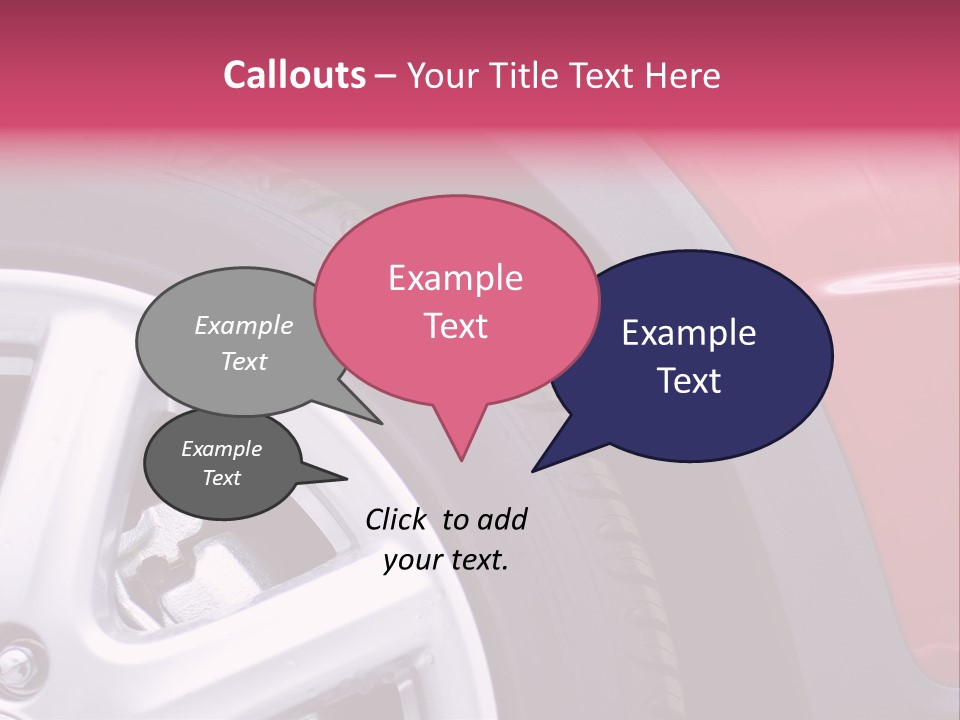 Red Car Wheel PowerPoint Template