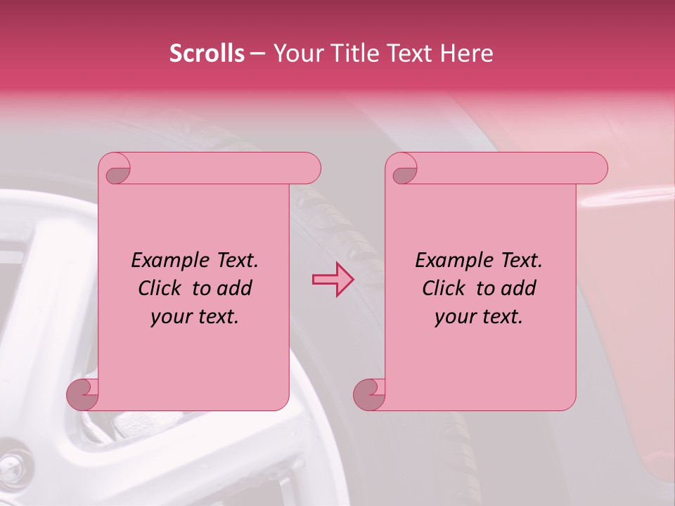Red Car Wheel PowerPoint Template