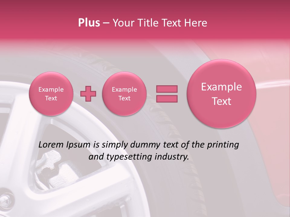Red Car Wheel PowerPoint Template