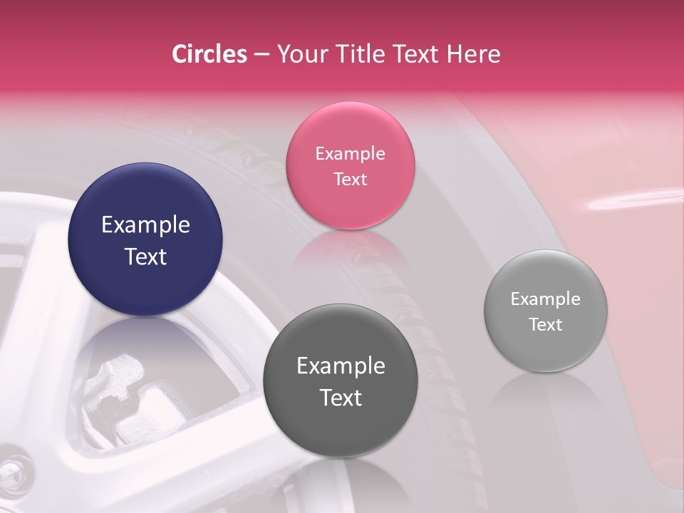 Red Car Wheel PowerPoint Template