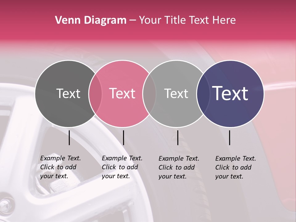 Red Car Wheel PowerPoint Template