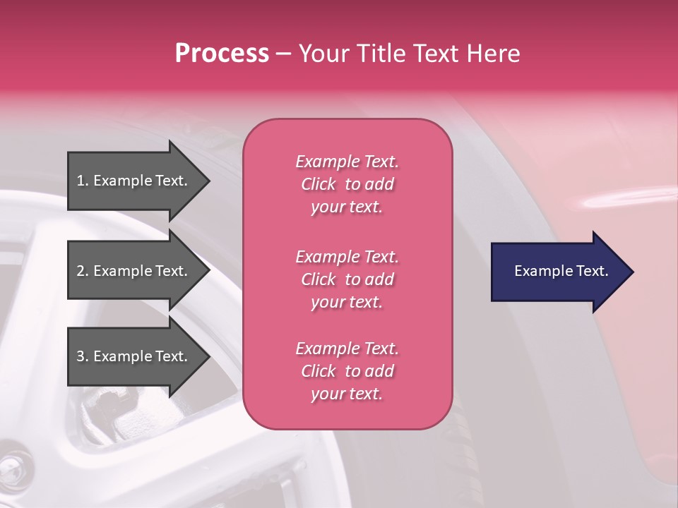 Red Car Wheel PowerPoint Template