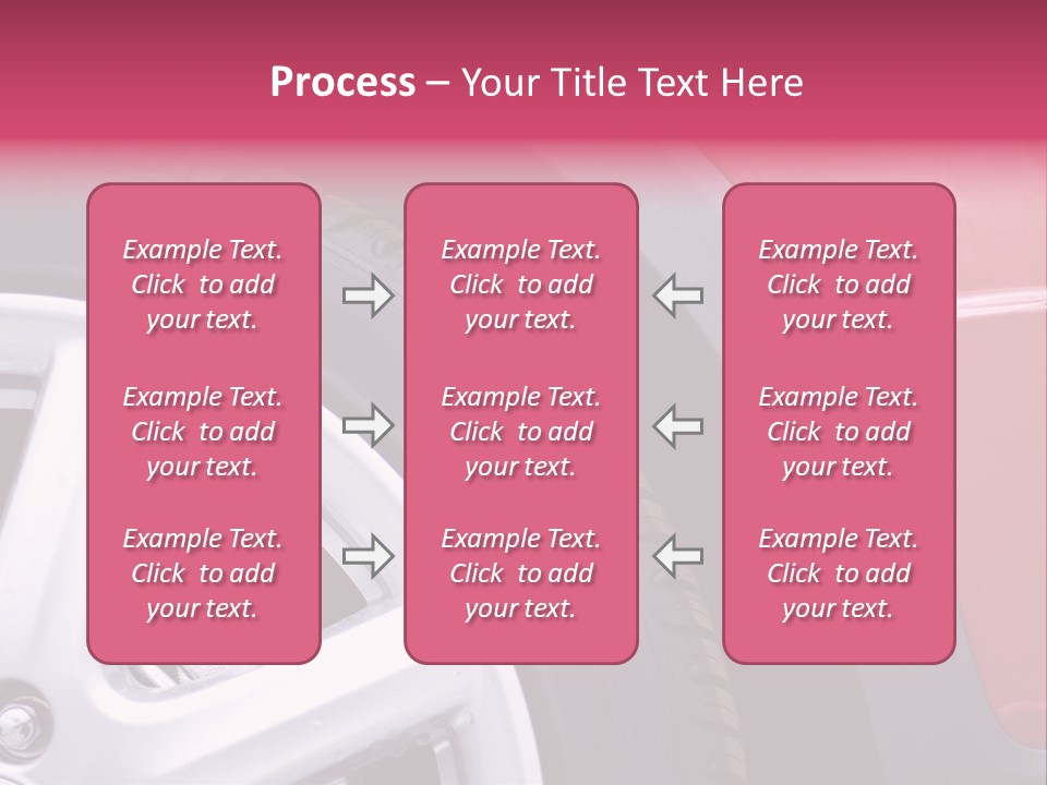 Red Car Wheel PowerPoint Template