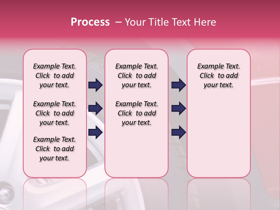 Red Car Wheel PowerPoint Template