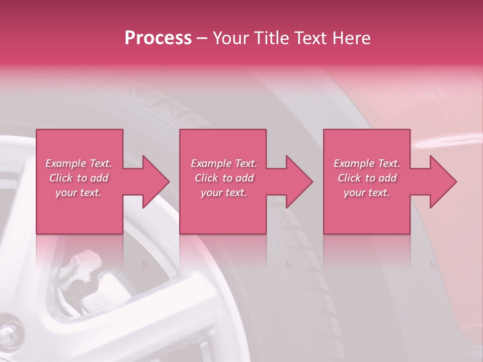 Red Car Wheel PowerPoint Template