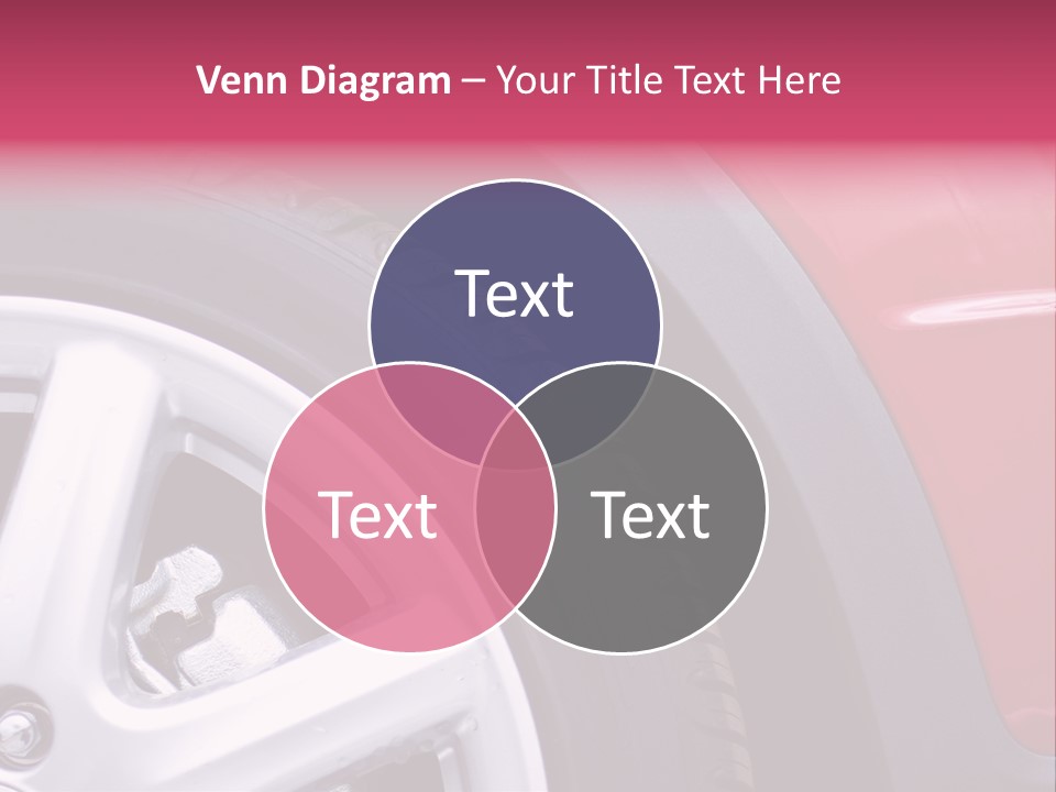 Red Car Wheel PowerPoint Template