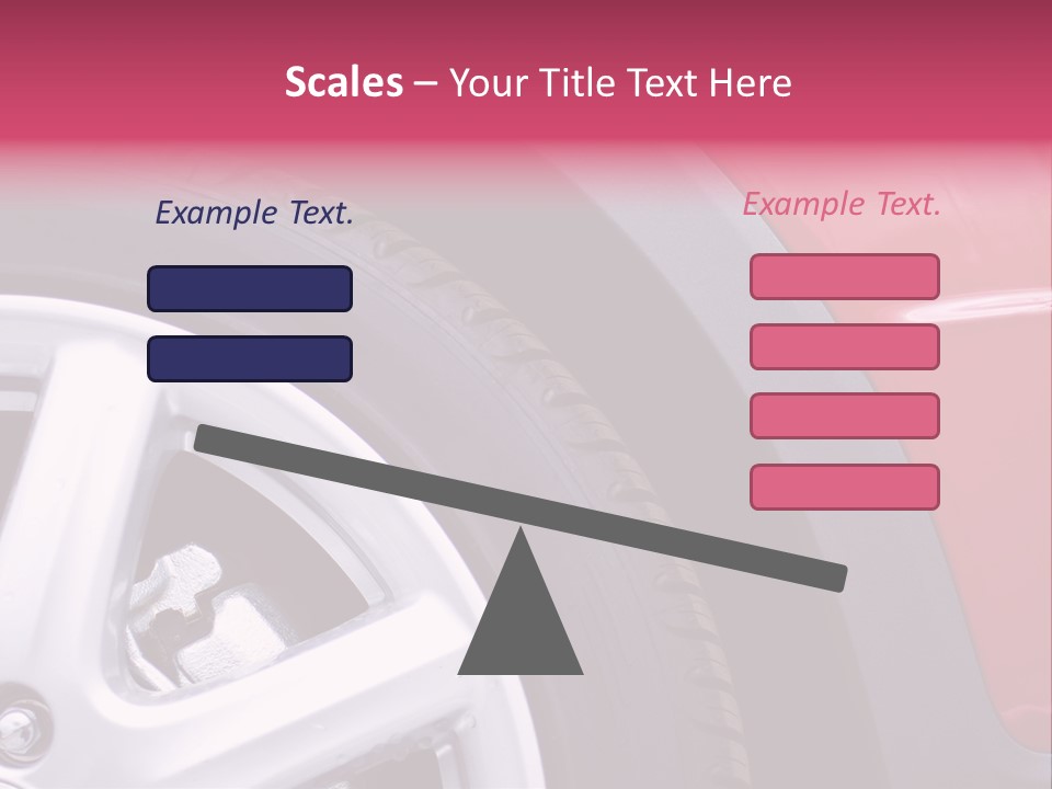 Red Car Wheel PowerPoint Template