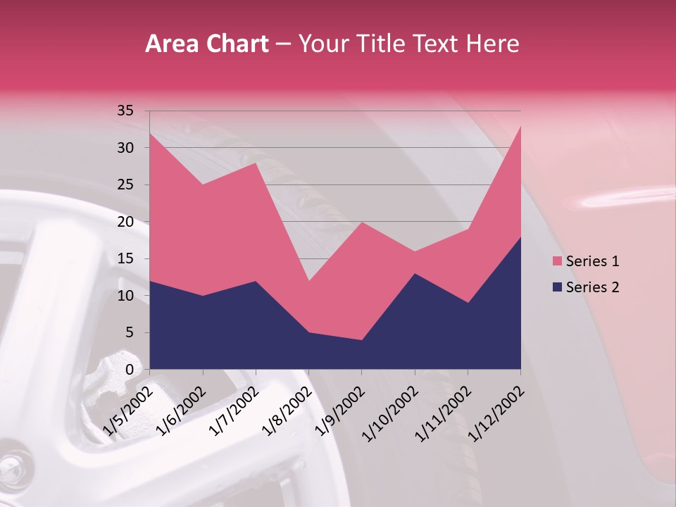 Red Car Wheel PowerPoint Template