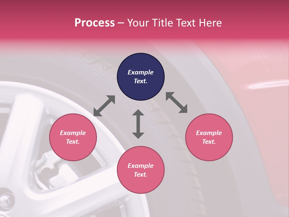 Red Car Wheel PowerPoint Template