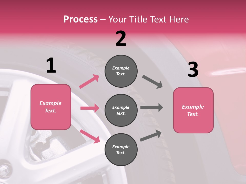 Red Car Wheel PowerPoint Template