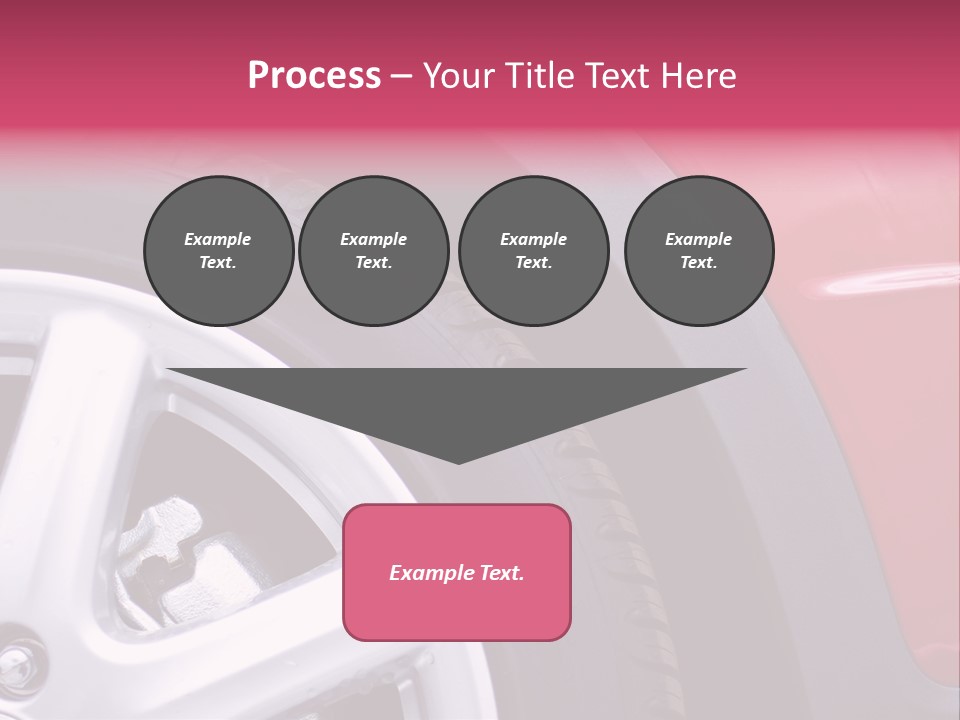 Red Car Wheel PowerPoint Template